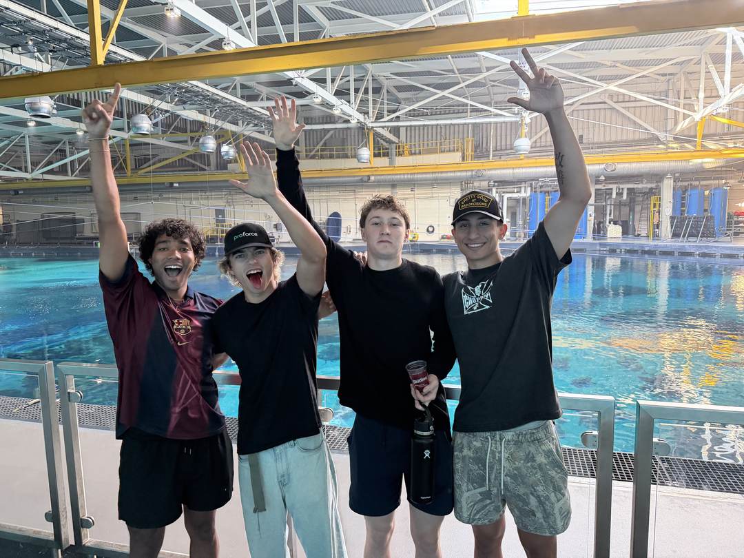 Reps celebrating at the pool